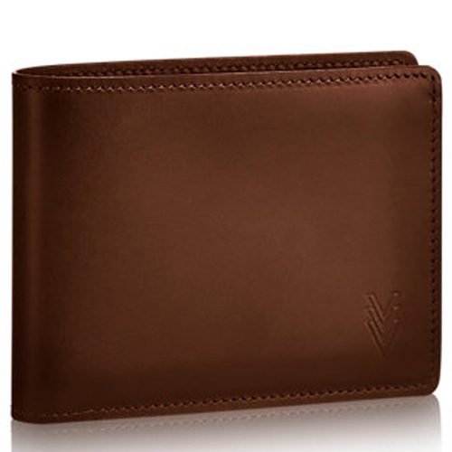 LOUIS VUITTON Ombre Leather Multiple Wallet Acajou 674139