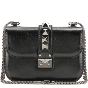 [해외] VALENTINO Lock Noir Small leather shoulder bag - 피오리토
