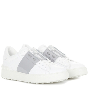 [해외] 정품 발렌티노 VALENTINO Open leather sneakers White/Pastel Grey - 피오리토