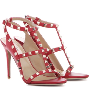 [해외] 정품 발렌티노 VALENTINO Rockstud leather sandals Ruby red - 피오리토