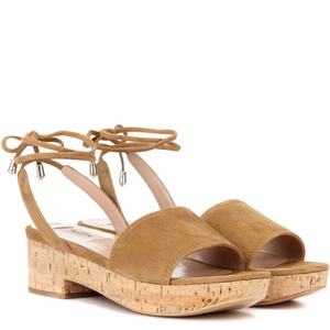 [해외] 정품 발렌티노 VALENTINO suede and cork sandals Bright Cuir - 피오리토