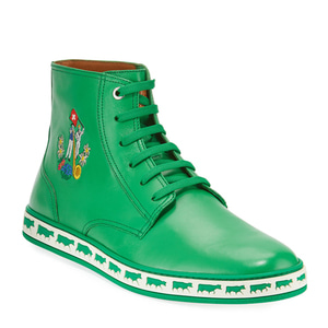 [정품] 발리 BALLY Mens Alpistar Leather High-Top Sneakers, Green  / 피오리토
