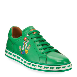 [정품] 발리 BALLY Mens Anistern Leather Low-Top Sneakers, Green  / 피오리토